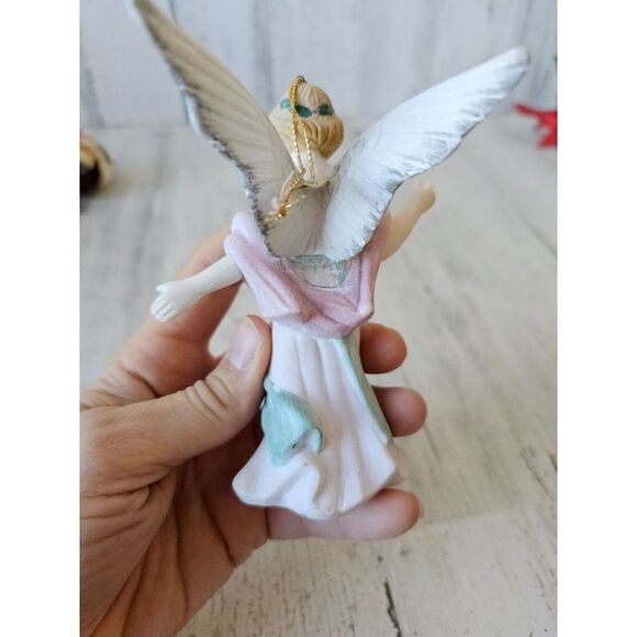 Midwest imports porcelain angel cherub ornament vintage Xmas tree - Picture 5 of 10